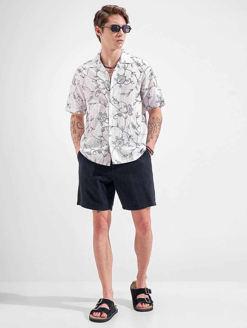 men solid with work short sleeve regular fit casual shirt - 22499591 -  Standard Image - 5