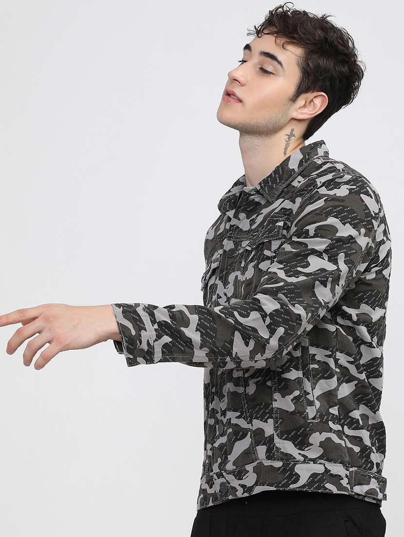 men camouflage long sleeve regular fit jacket - 22499617 -  Standard Image - 3