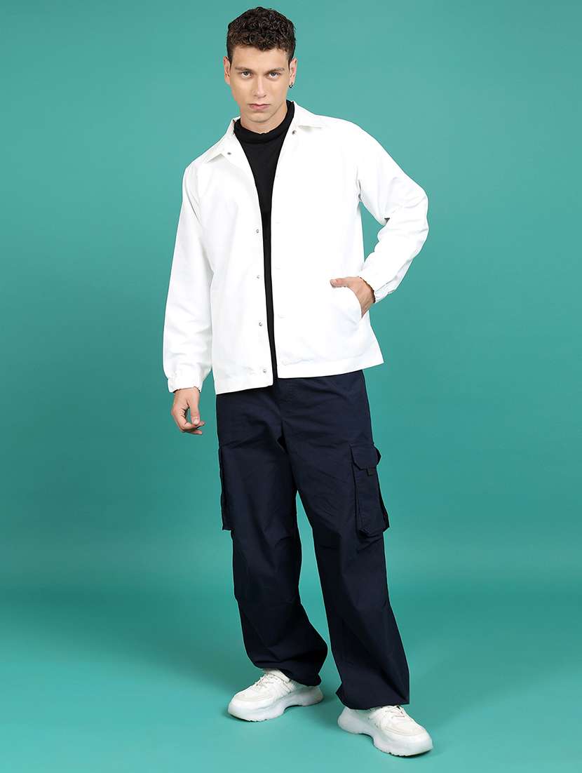 men solid long sleeve regular fit jacket - 22499624 -  Standard Image - 5