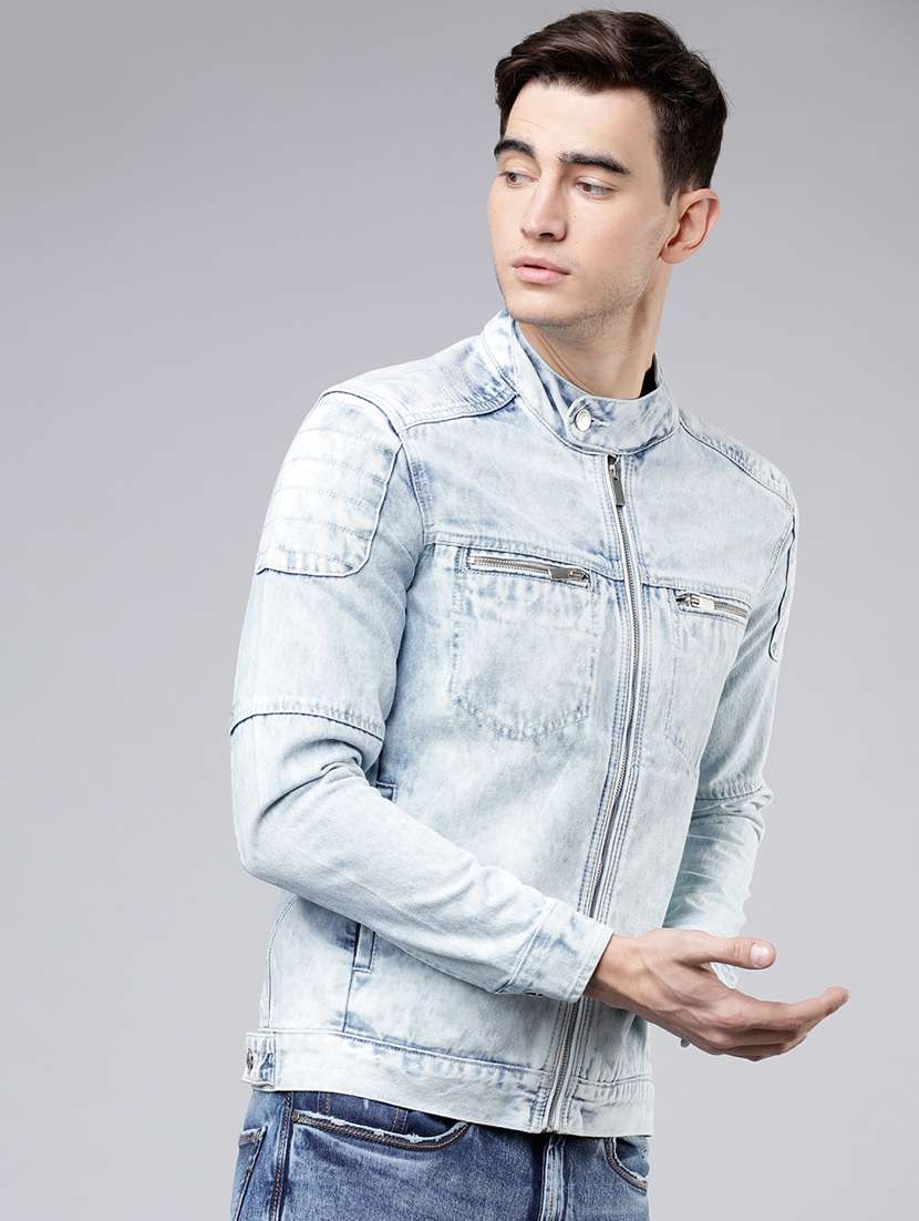 men washed long sleeve denim jacket - 22499626 -  Standard Image - 3