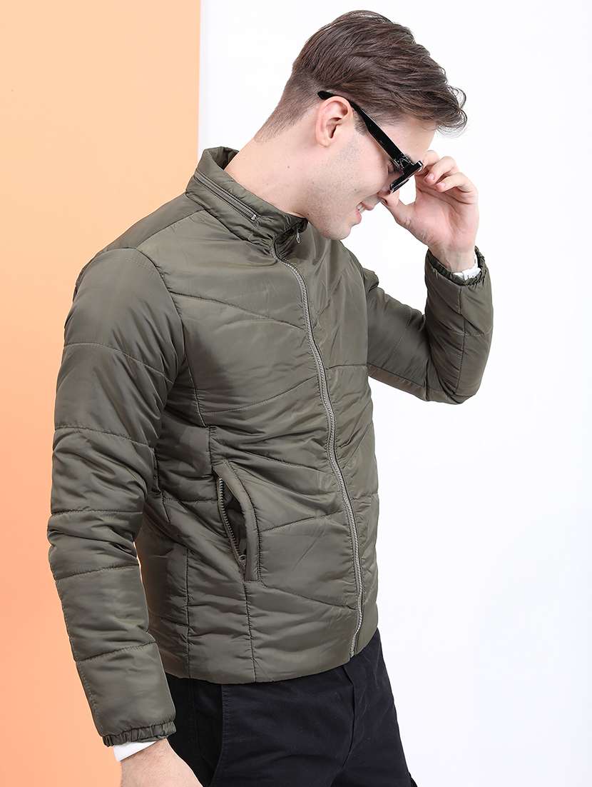 men solid long sleeve regular fit puffer jacket - 22499627 -  Standard Image - 3