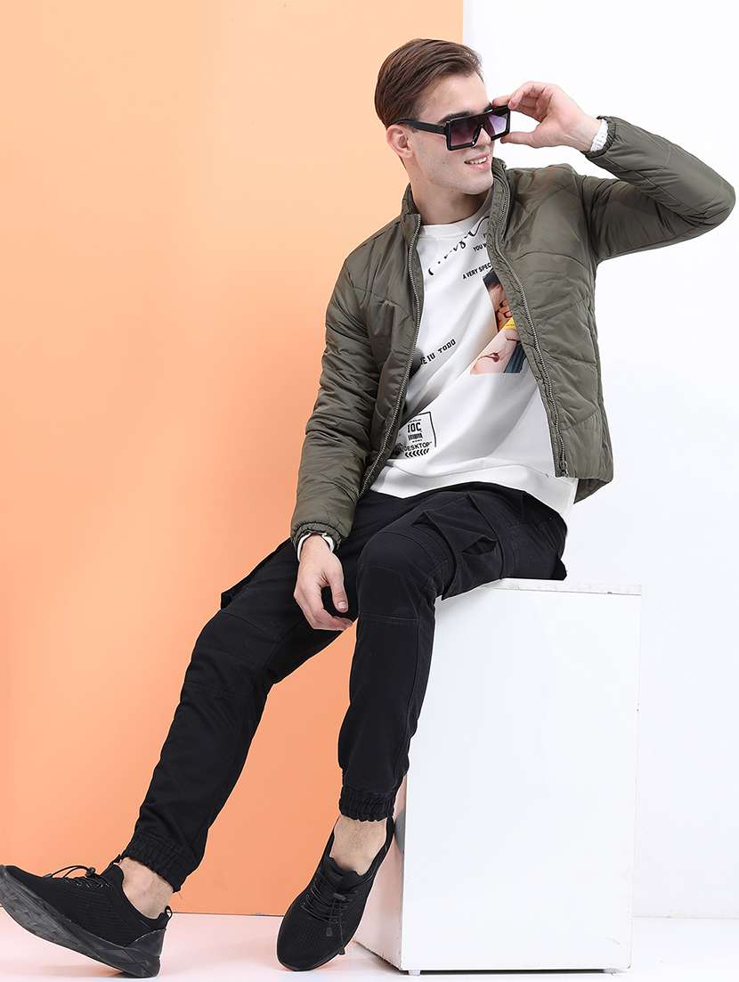 men solid long sleeve regular fit puffer jacket - 22499627 -  Standard Image - 5