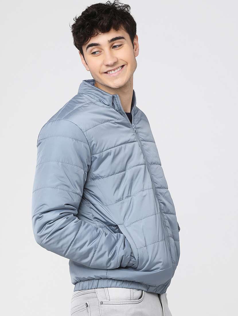 men solid long sleeve regular fit puffer jacket - 22499628 -  Standard Image - 3