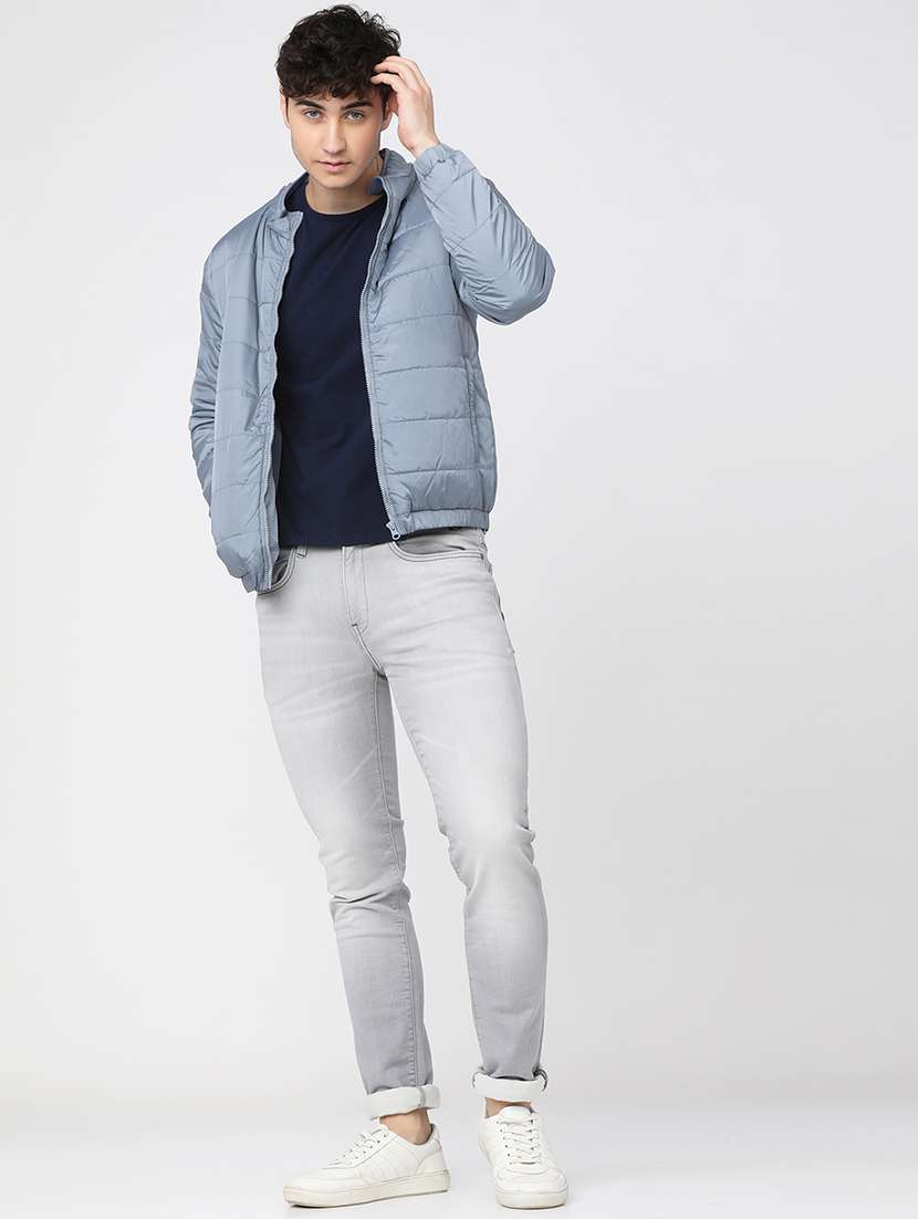 men solid long sleeve regular fit puffer jacket - 22499628 -  Standard Image - 5