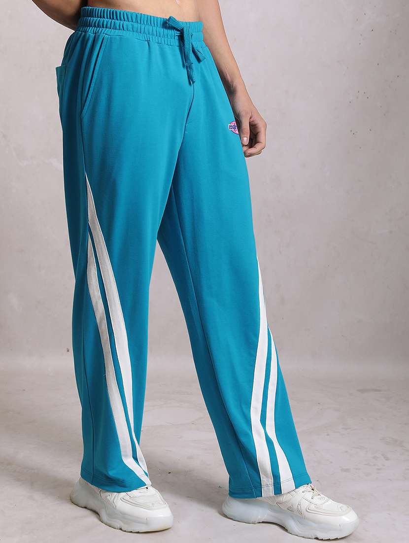 men side striped mid rise full length track pant - 22499633 -  Standard Image - 3