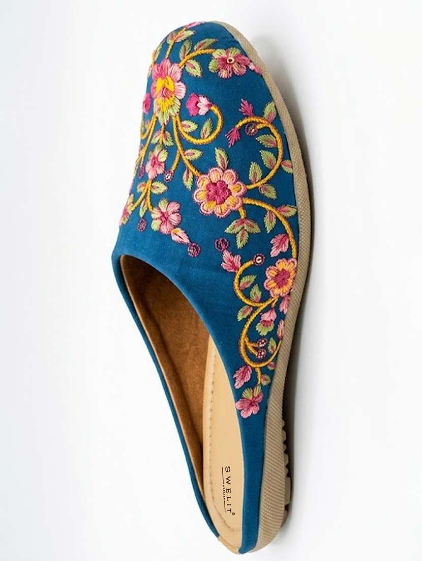 women embroidered slip on mules - 22499677 -  Standard Image - 3
