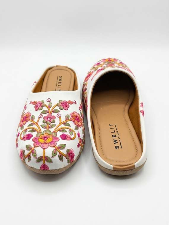women embroidered slip on mules - 22499679 -  Standard Image - 3