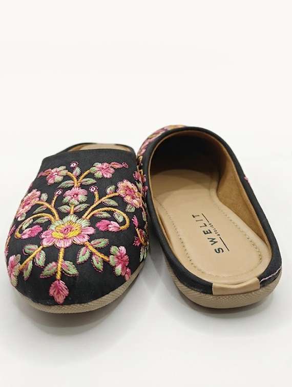 women embroidered slip on mules - 22499680 -  Standard Image - 3