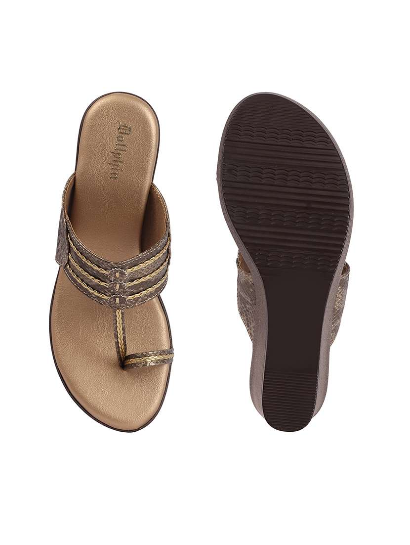 Women Animal Print One Toe Wedges - 22499686 -  Standard Image - 3