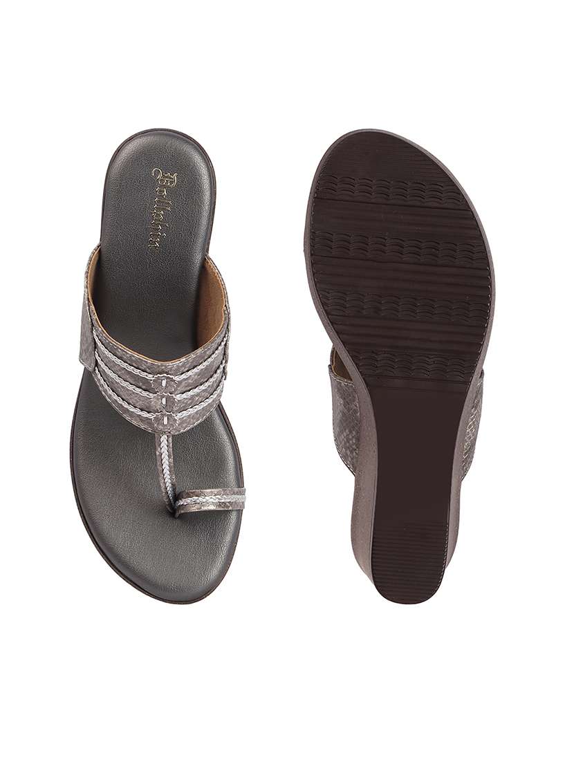Women Animal Print One Toe Wedges - 22499688 -  Standard Image - 3