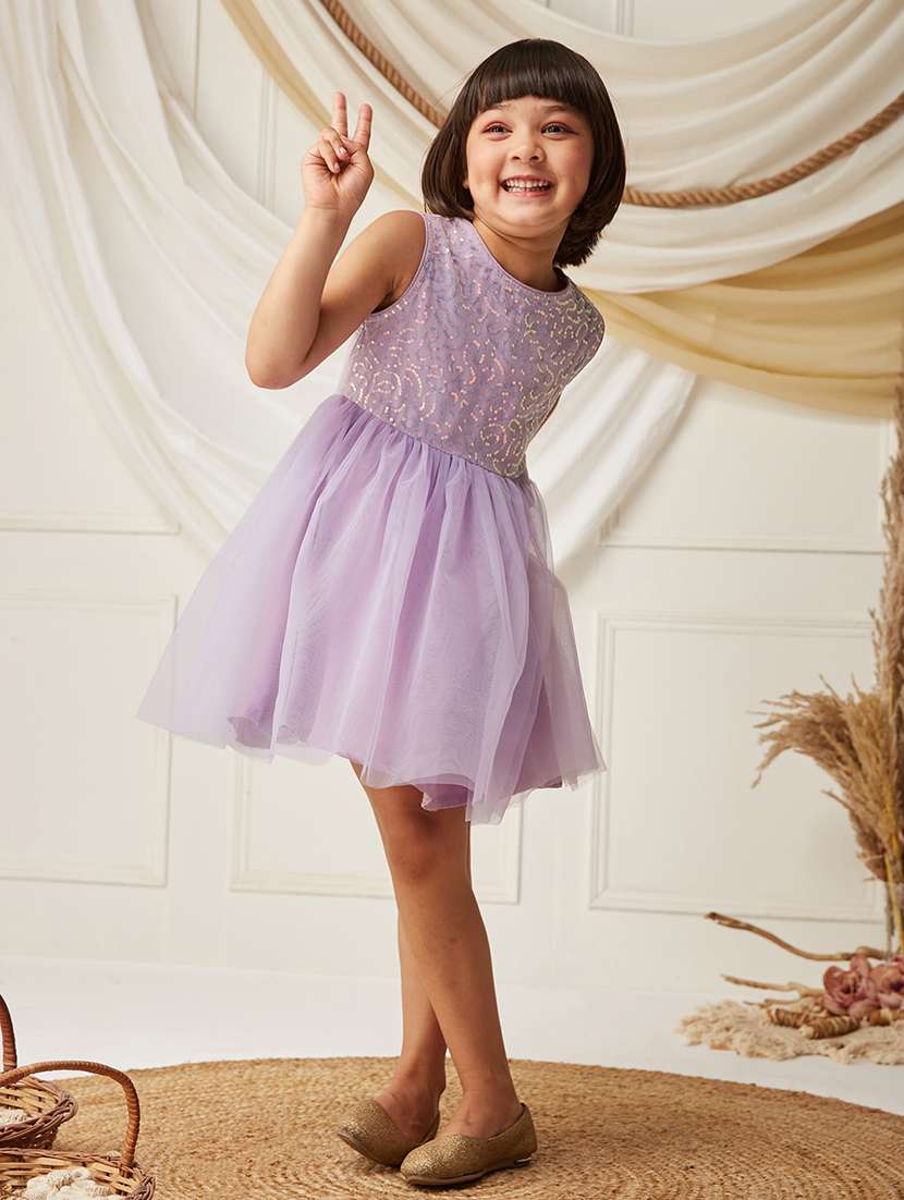 girls sequined sleeveless fit and flare dress - 22499709 -  Standard Image - 3