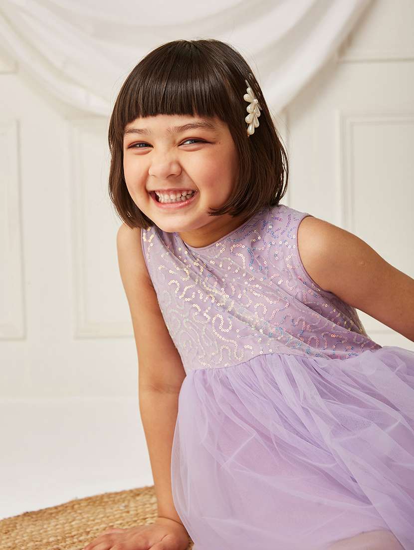 girls sequined sleeveless fit and flare dress - 22499709 -  Standard Image - 5
