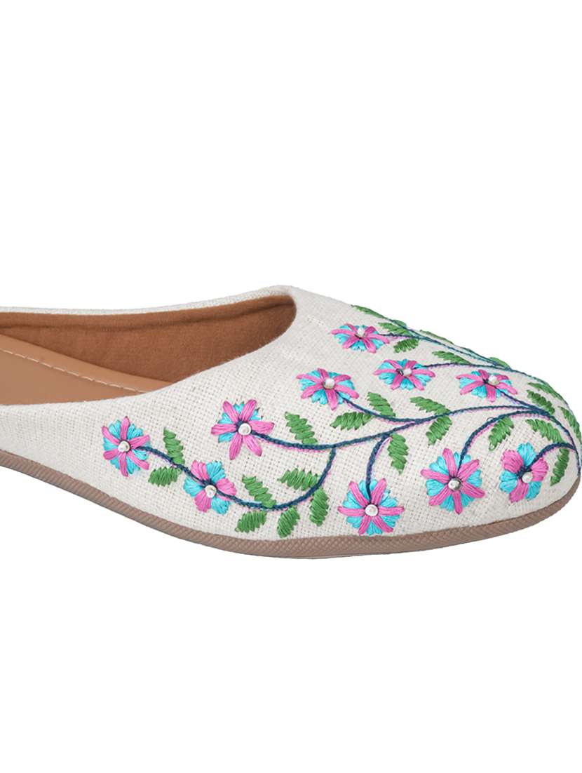 women embroidered slip on mules - 22499730 -  Standard Image - 3
