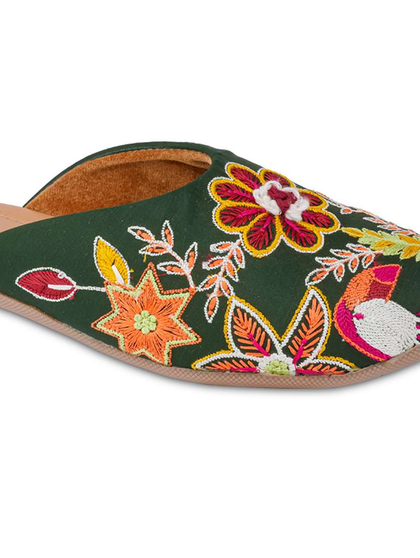women embroidered slip on mules - 22499732 -  Standard Image - 3