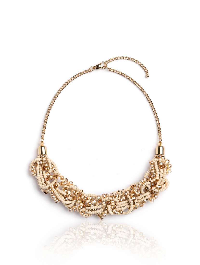 venus memsaheb 16-inch brown bead & crystal necklace - 22499747 -  Standard Image - 3
