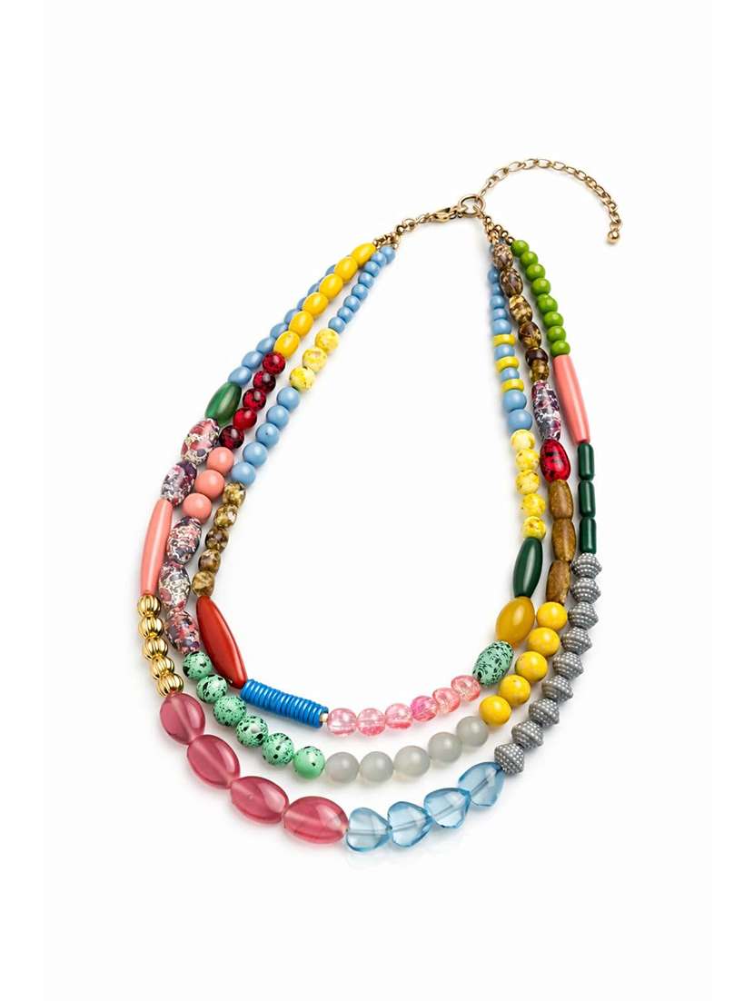 multicolor layered statement beaded necklace - 22499749 -  Standard Image - 3