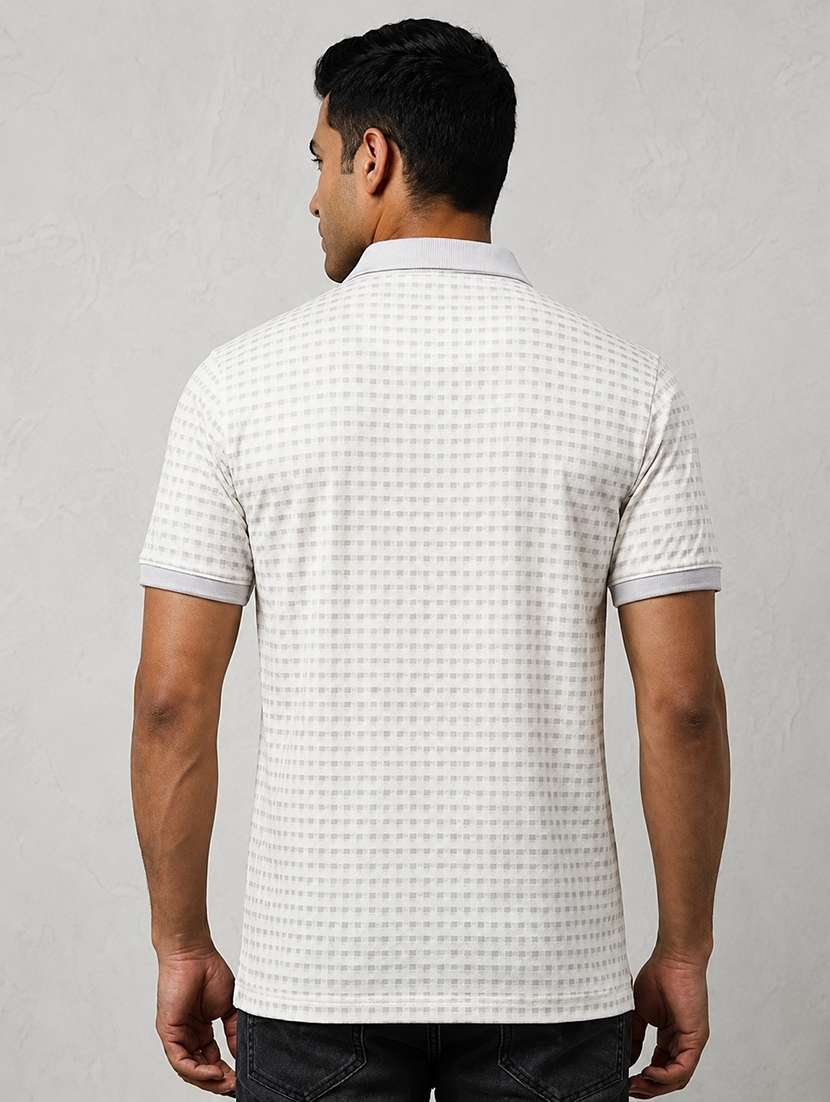 men checkered short sleeve regular fit polo t-shirt - 22499759 -  Standard Image - 3