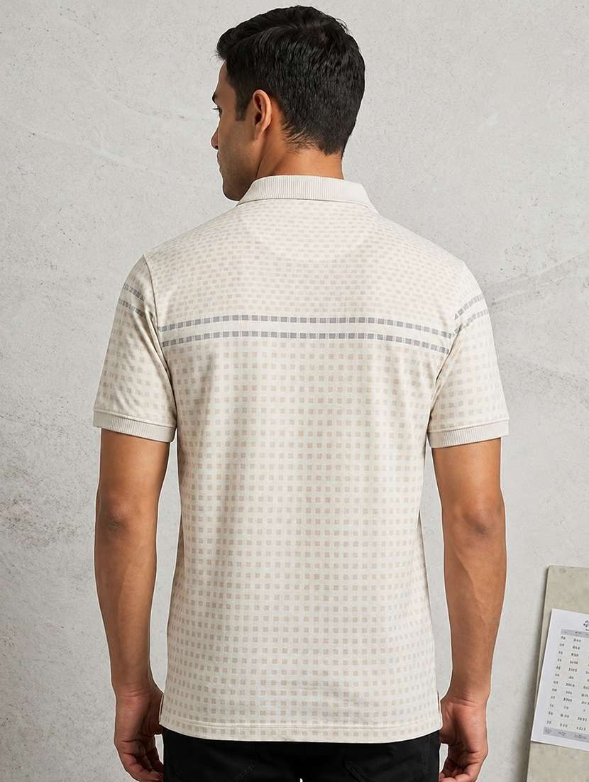 men checkered short sleeve regular fit polo t-shirt - 22499760 -  Standard Image - 3