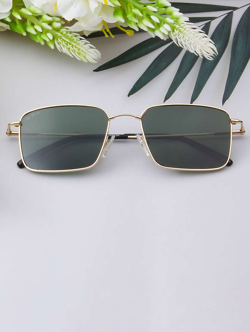ted smith unisex brown premium metal sunglasses with polarized lenses.