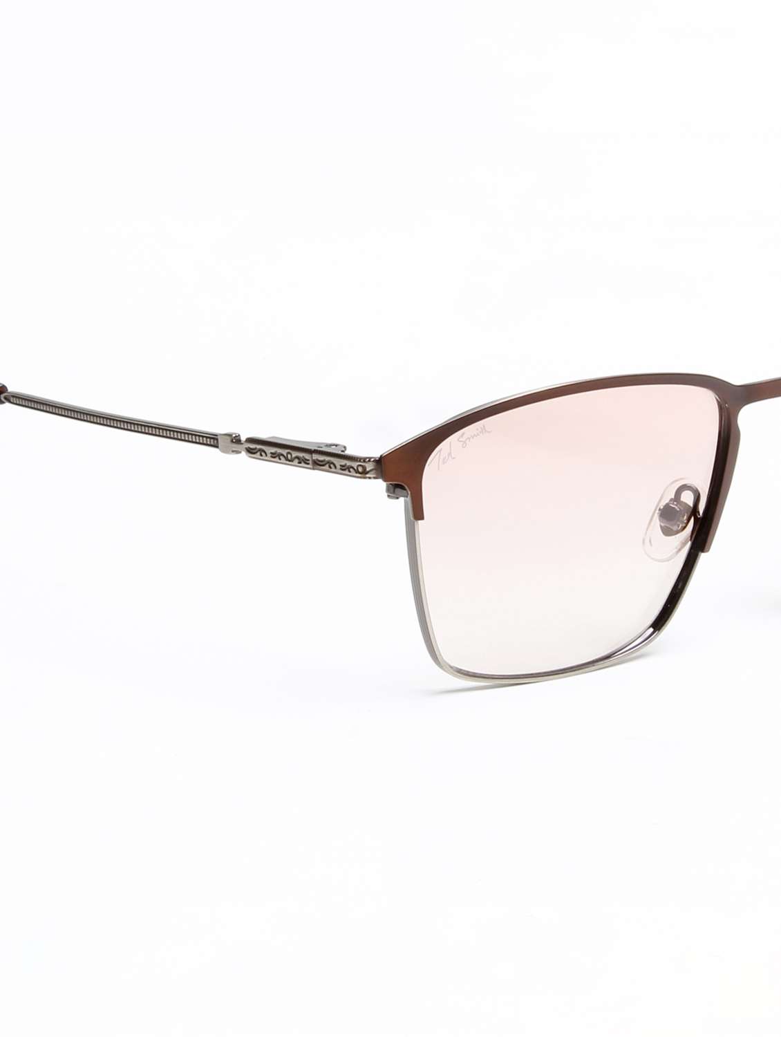 Ted Smith Unisex Pink Lens & Brown Browline Sunglasses - 22499922 -  Standard Image - 5