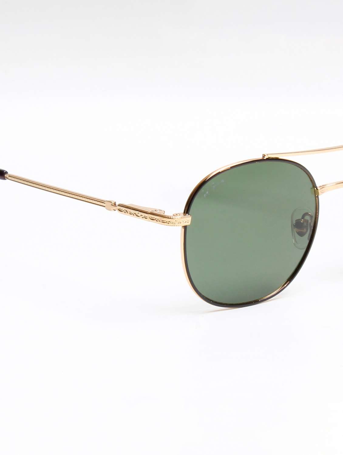 Ted Smith Unisex Green Lens & Gold-toned Aviator Sunglasses - 22499930 -  Standard Image - 5