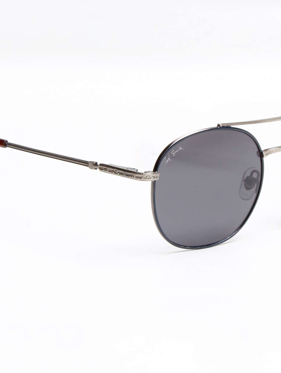 ted smith unisex aesthetic-brat gold-blue rimless sunglasses with uv protected lens - 22499934 -  Standard Image - 5