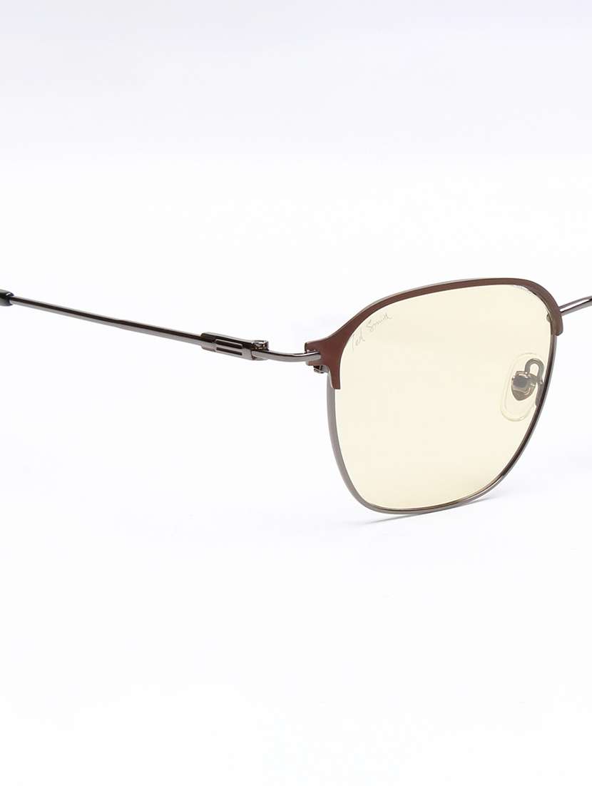 ted smith unisex brown lens & brown browline sunglasses - 22499955 -  Standard Image - 5