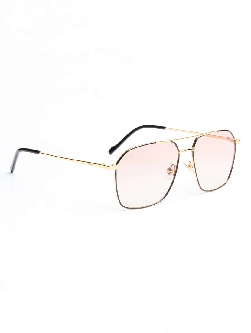 Ted Smith Unisex Pink Lens & Gold-toned Aviator Sunglasses With - 22499969 -  Standard Image - 3