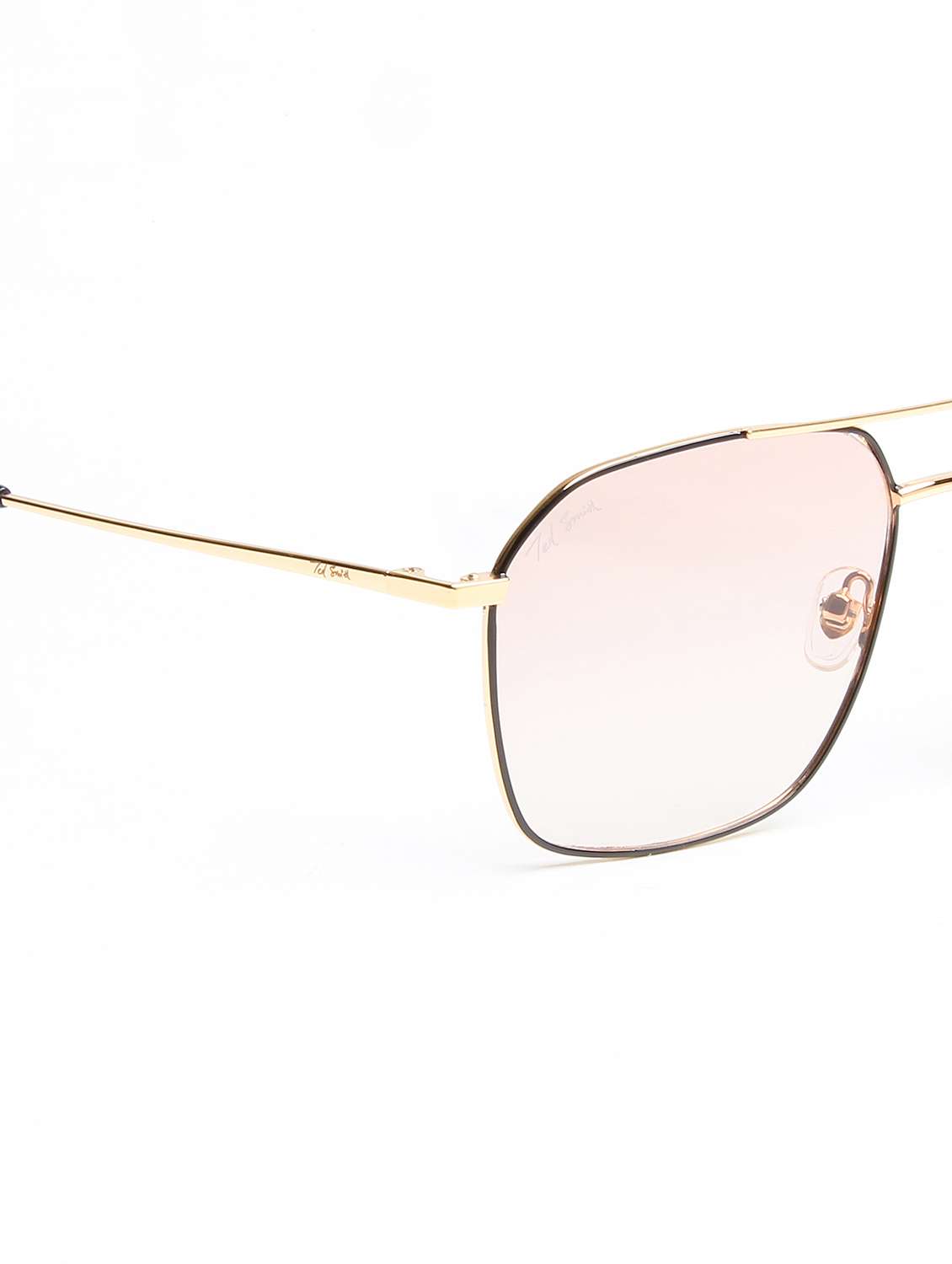Ted Smith Unisex Pink Lens & Gold-toned Aviator Sunglasses With - 22499969 -  Standard Image - 5