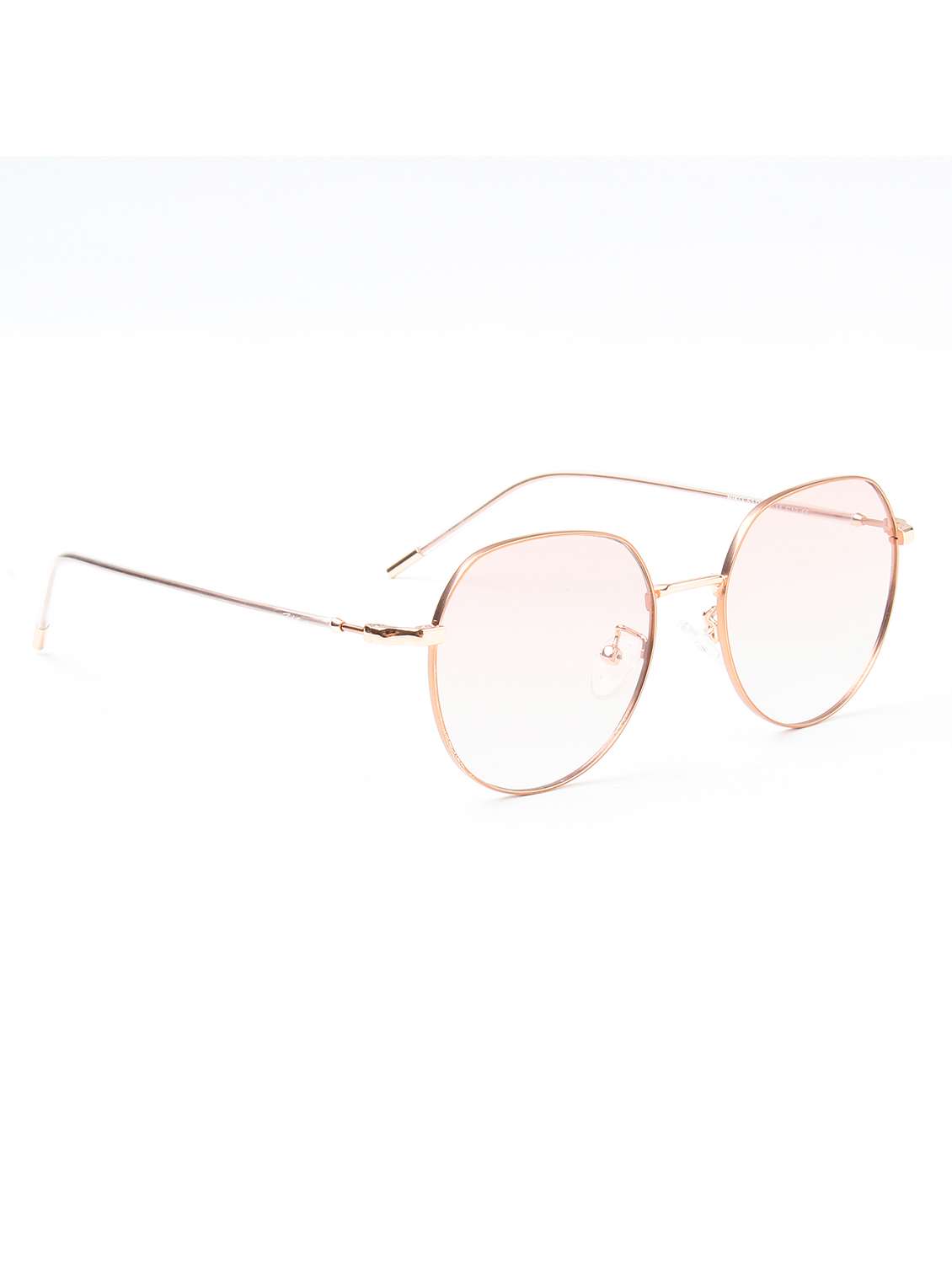 ted smith unisex round metal gold-brown graded sunglasses with polarized lenses - 22499988 -  Standard Image - 3