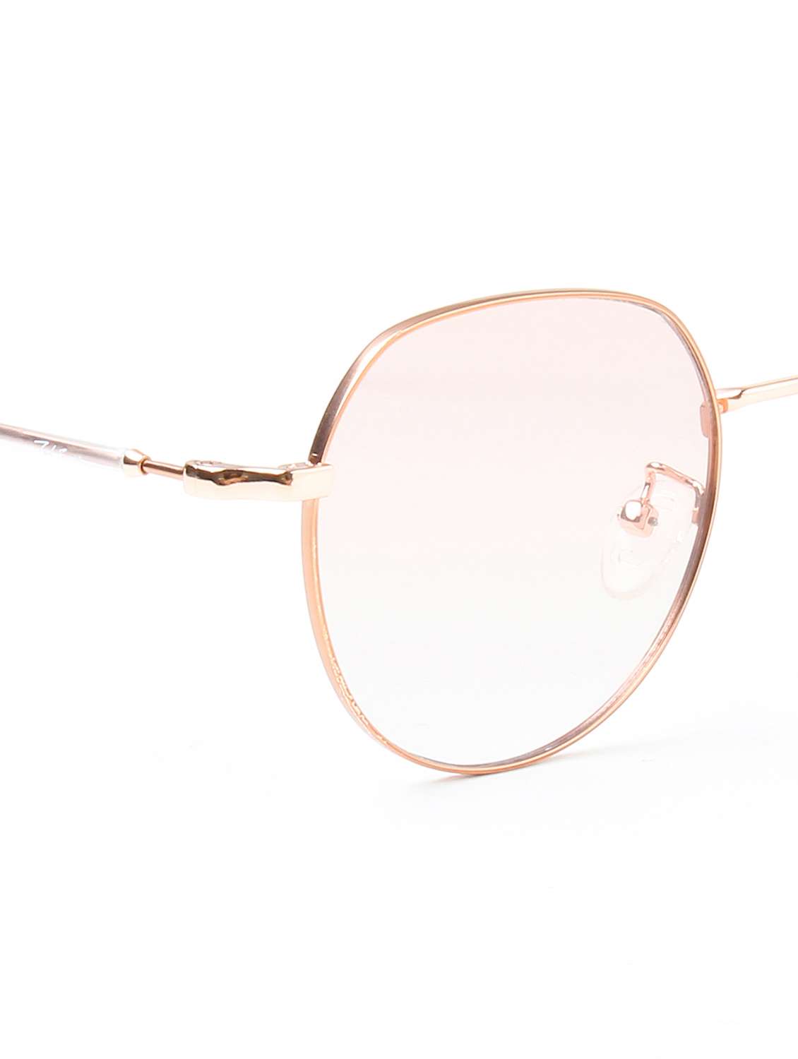ted smith unisex round metal gold-brown graded sunglasses with polarized lenses - 22499988 -  Standard Image - 5