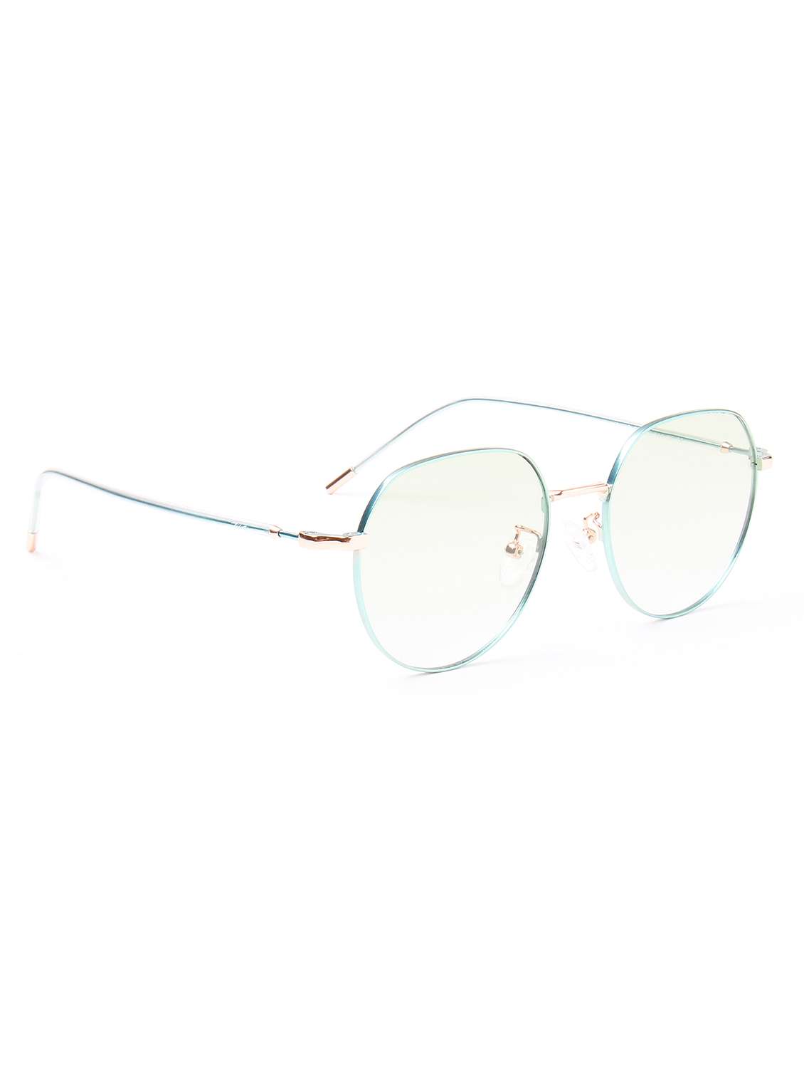 ted smith unisex round metal blue-green sunglasses with polarized lenses - 22499989 -  Standard Image - 3