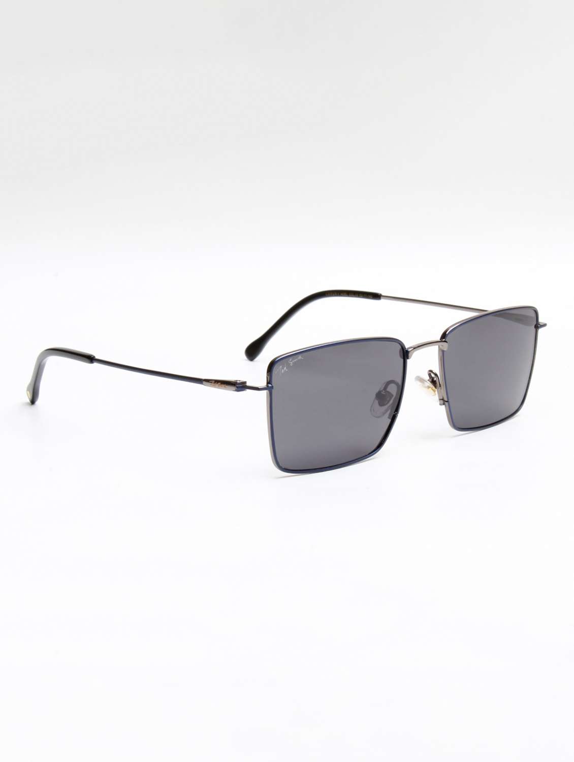 ted smith unisex black lens & gunmetal-toned rectangle sunglasses - 22499992 -  Standard Image - 3