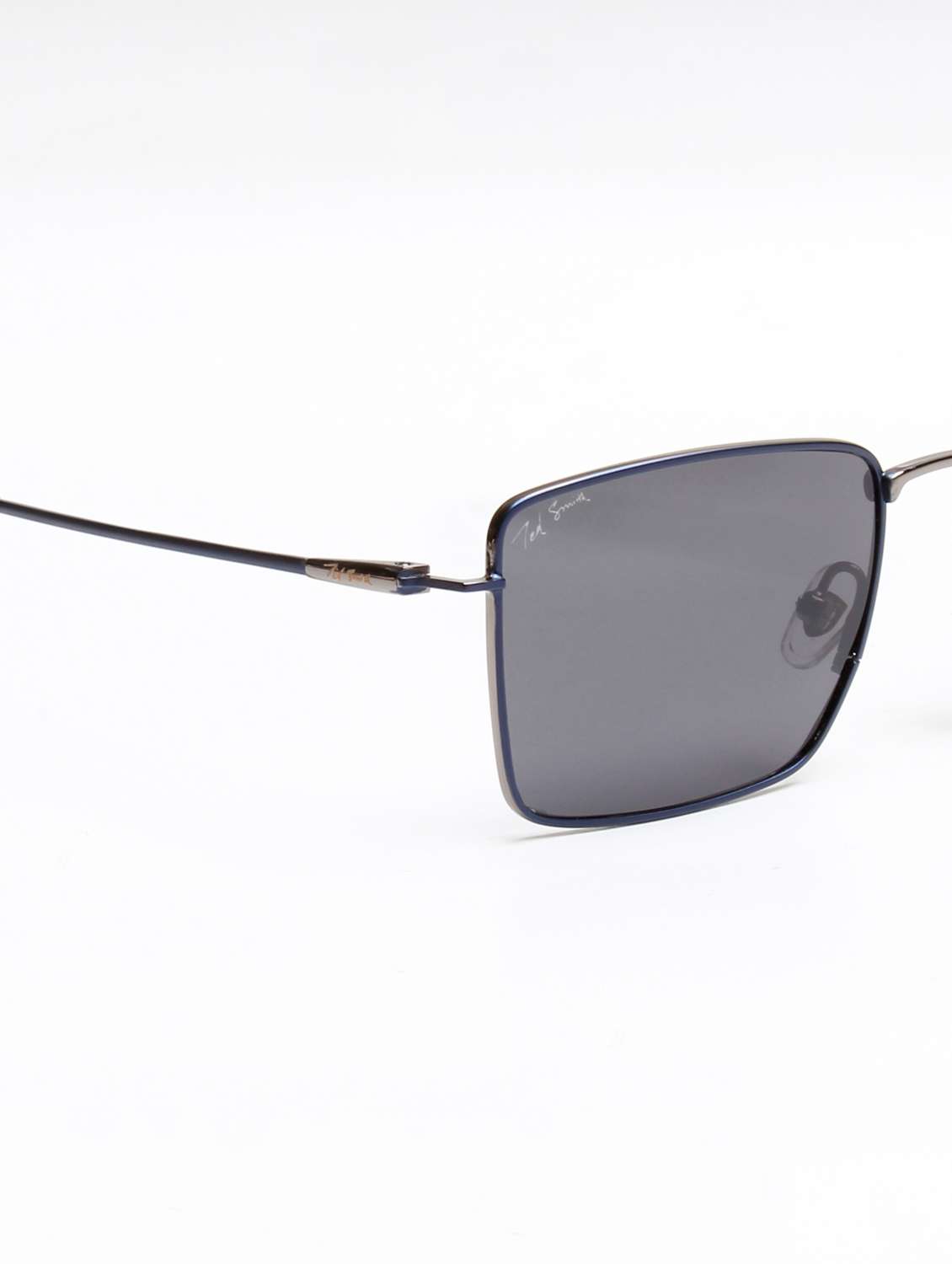 ted smith unisex black lens & gunmetal-toned rectangle sunglasses - 22499992 -  Standard Image - 5