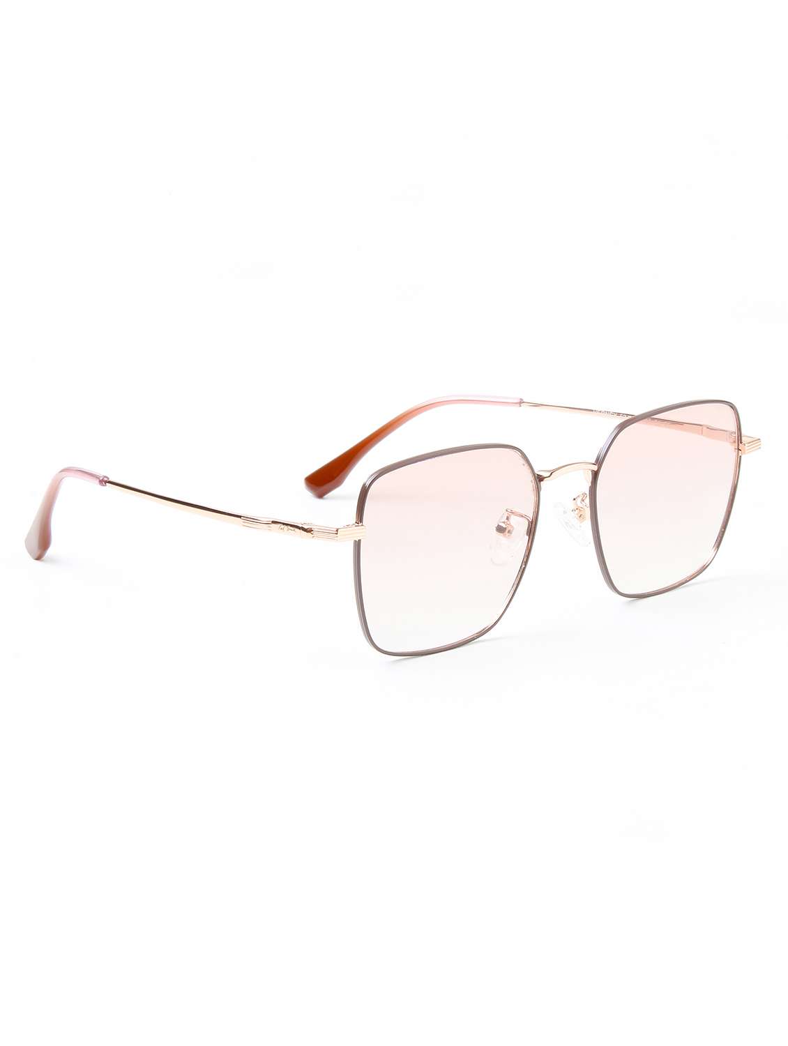 ted smith unisex square metal gold-brown graded sunglasses with polarized lenses - 22500006 -  Standard Image - 3