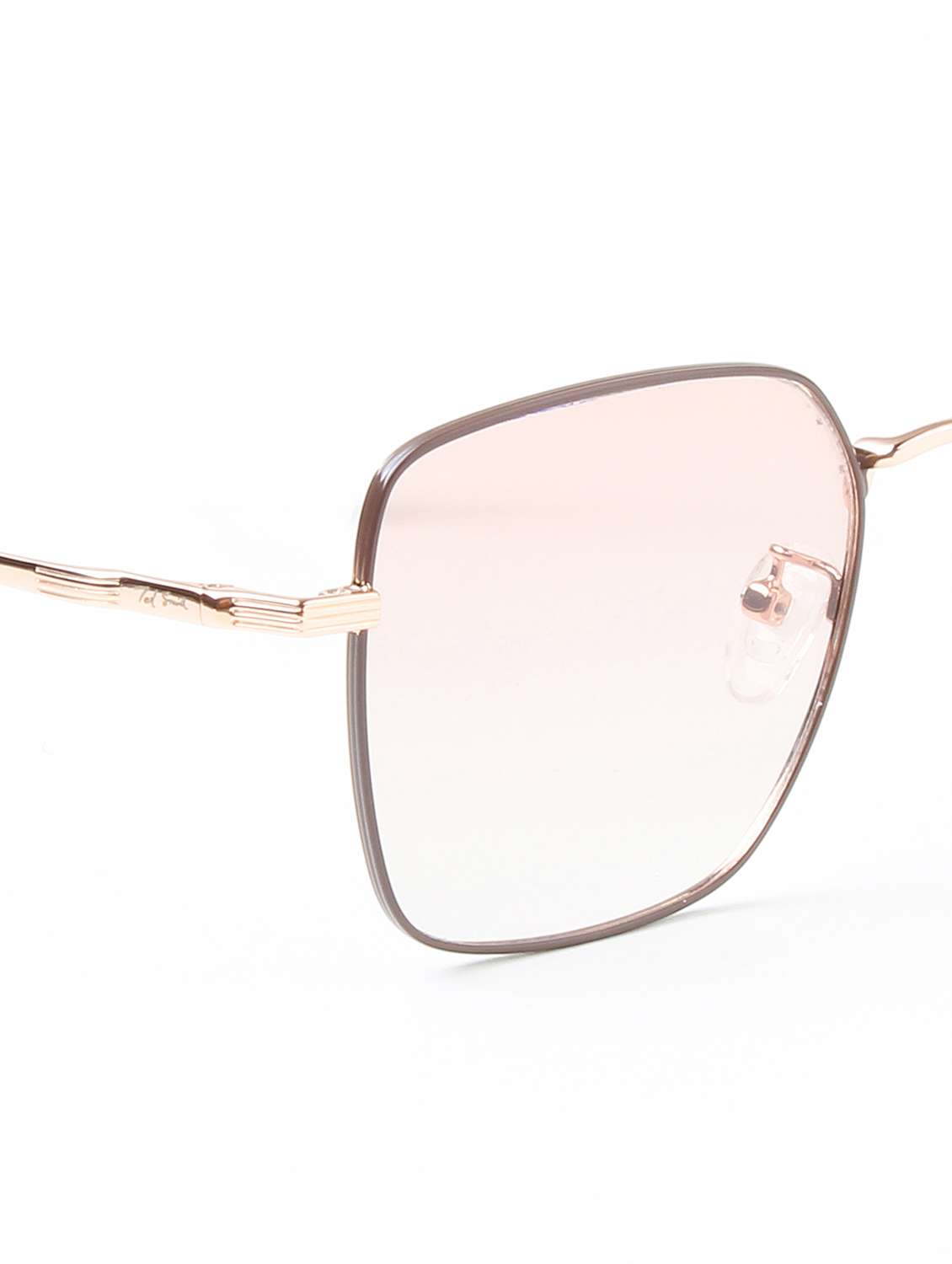 ted smith unisex square metal gold-brown graded sunglasses with polarized lenses - 22500006 -  Standard Image - 5