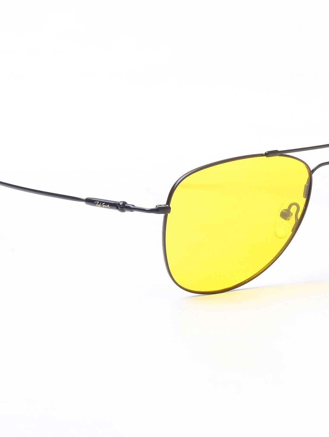 ted smith unisex aviator metal black-yellow sunglasses with polarized lenses - 22500014 -  Standard Image - 5