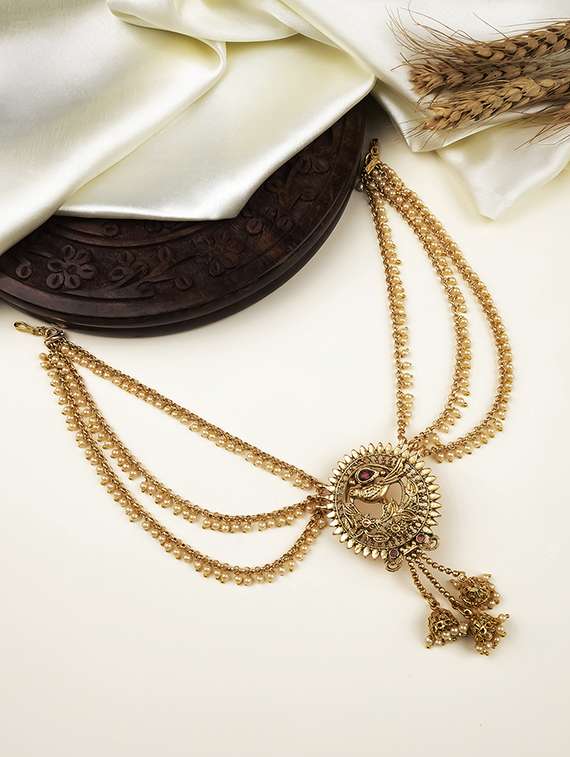 temple style antique jada billai with mattal