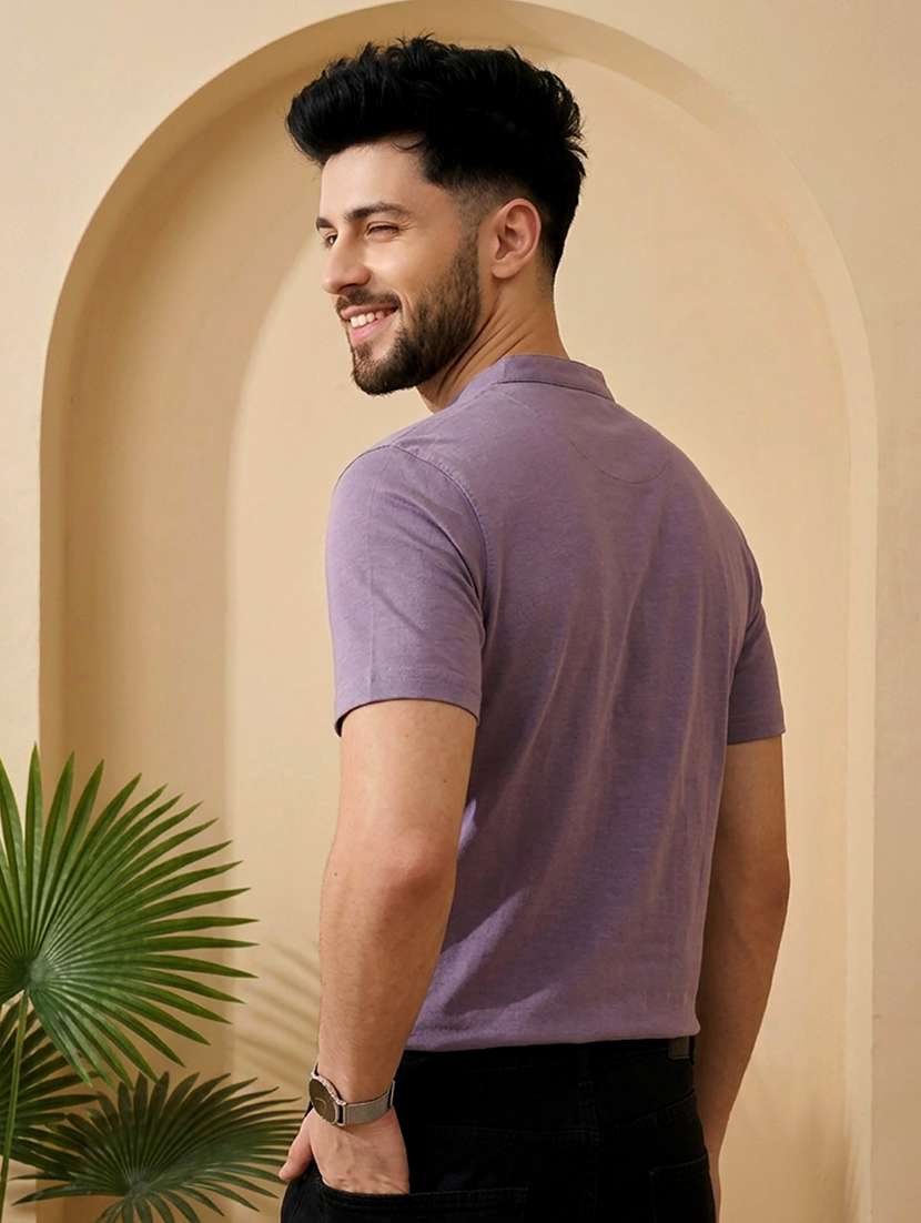 men solid short sleeve regular fit t-shirt - 22500027 -  Standard Image - 3