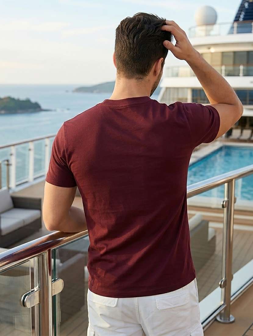 men solid short sleeve regular fit t-shirt - 22500048 -  Standard Image - 3
