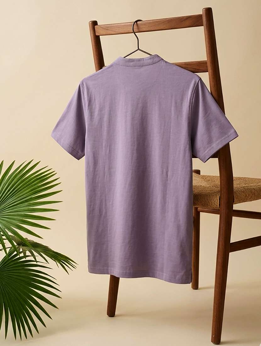 men solid short sleeve regular fit t-shirt - 22500053 -  Standard Image - 5
