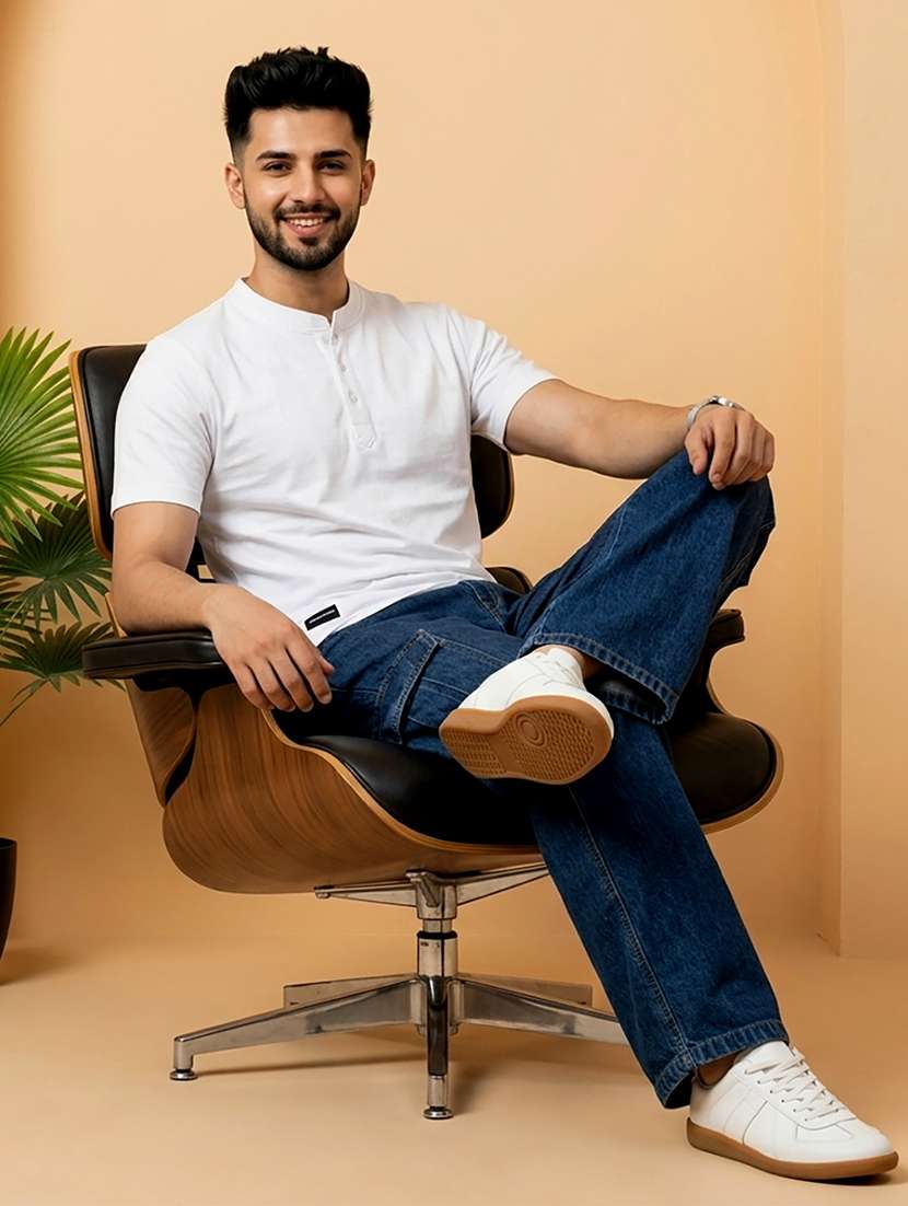 men solid short sleeve regular fit t-shirt - 22500056 -  Standard Image - 3