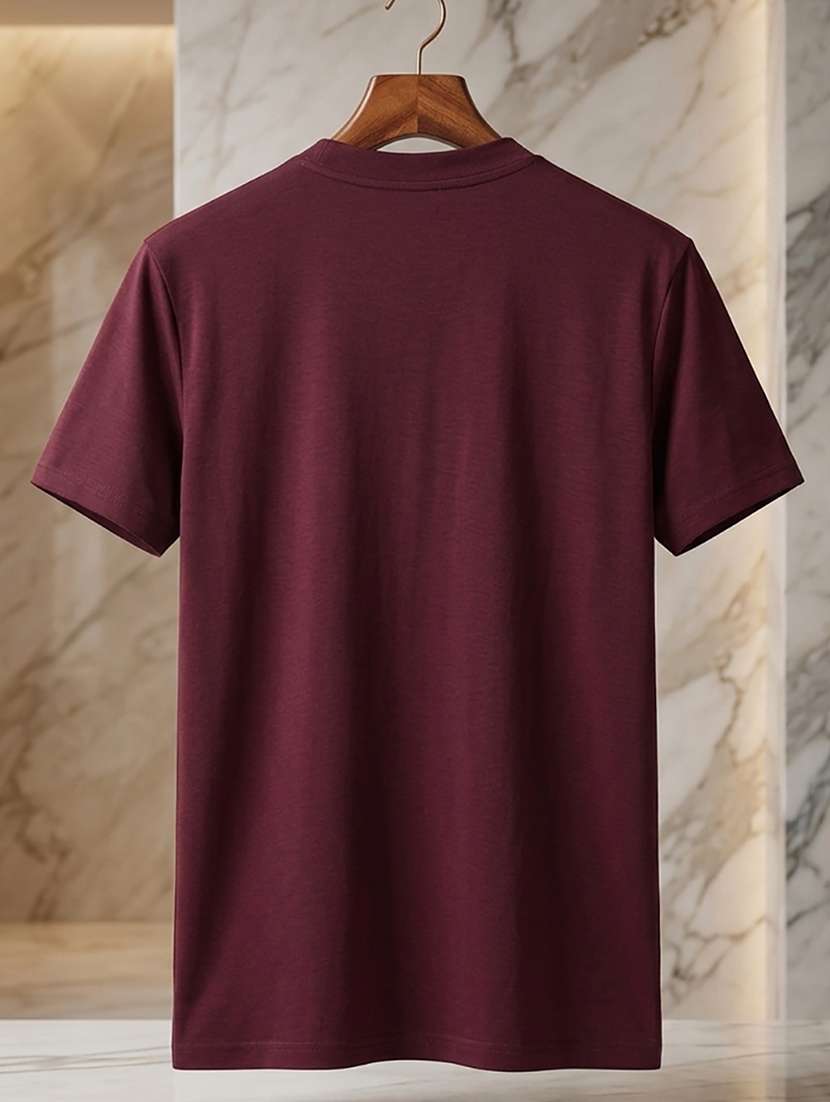 men solid short sleeve regular fit t-shirt - 22500061 -  Standard Image - 5