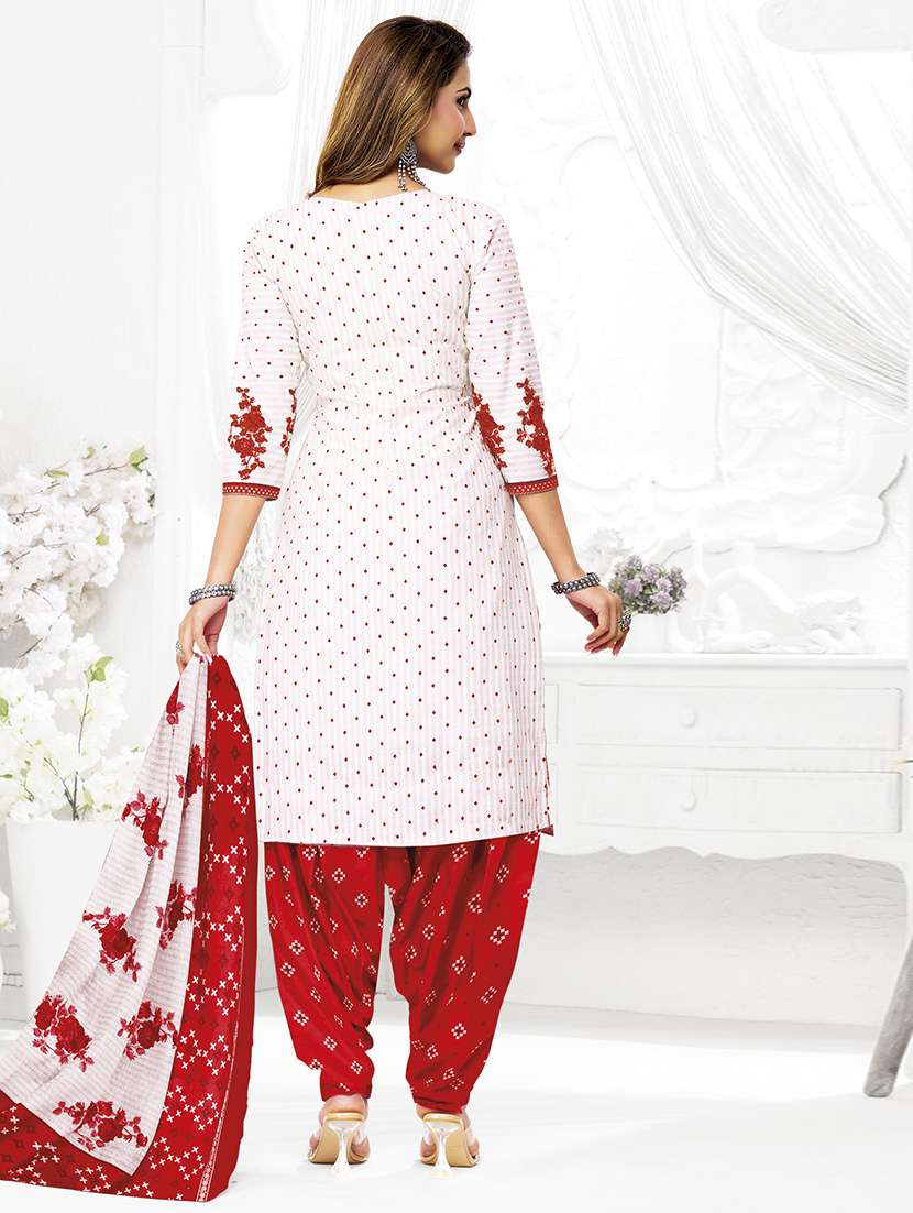 women printed three quarter sleeve kurta patiala with dupatta set - 22500087 -  Standard Image - 3