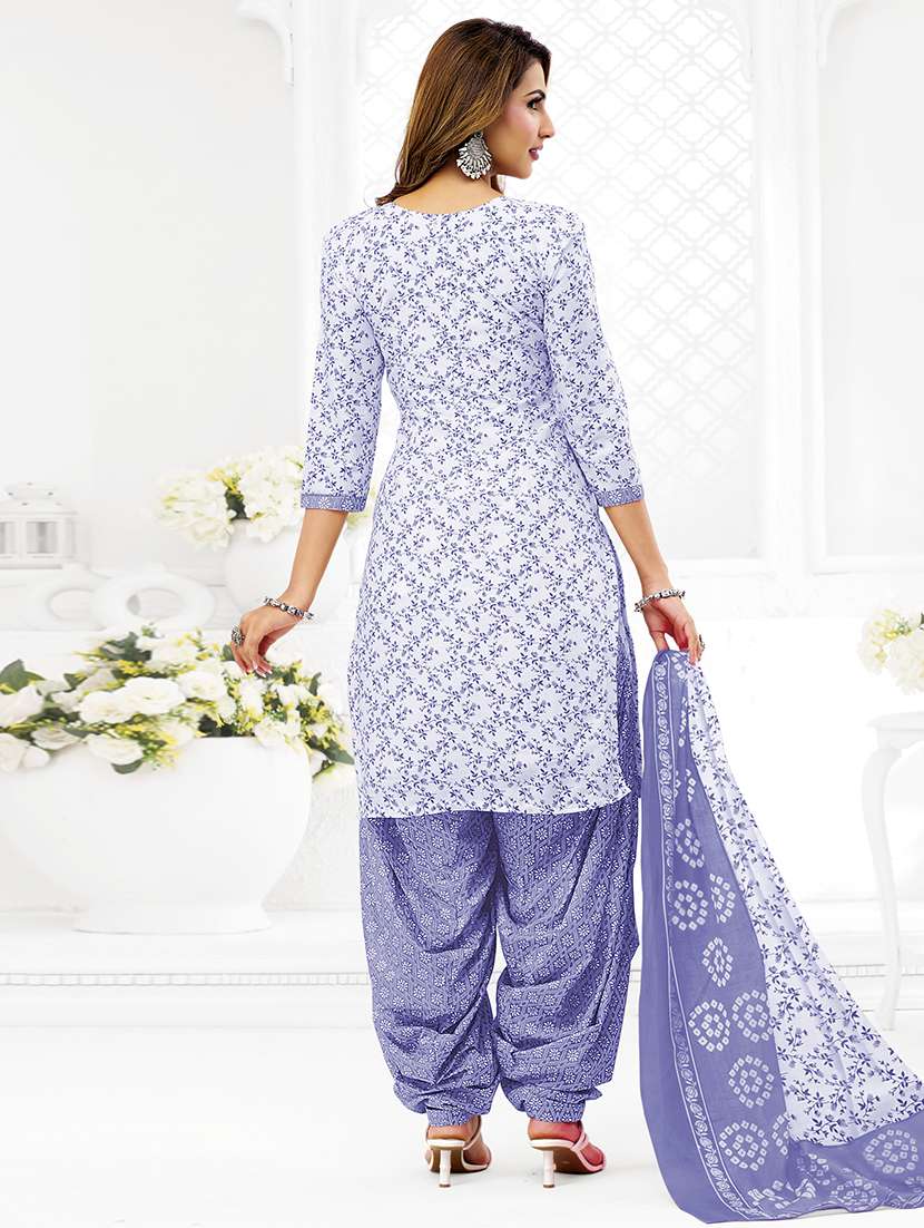 women printed three quarter sleeve kurta patiala with dupatta set - 22500100 -  Standard Image - 3