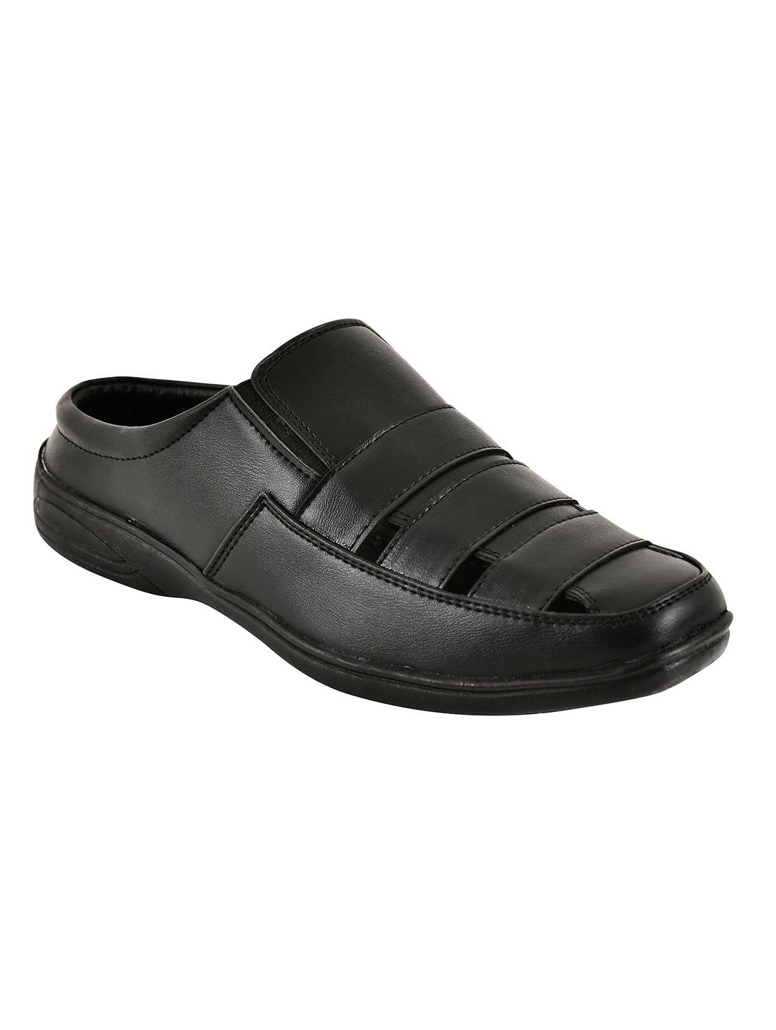 men solid slip on sandal