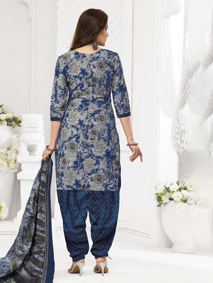 women printed three quarter sleeve kurta patiala with dupatta set - 22500157 -  Standard Image - 3