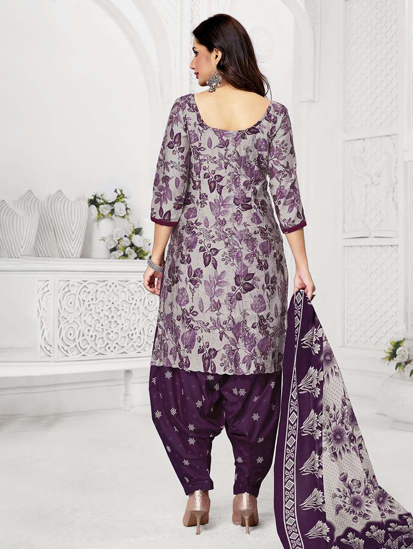 women printed three quarter sleeve kurta patiala with dupatta set - 22500162 -  Standard Image - 3