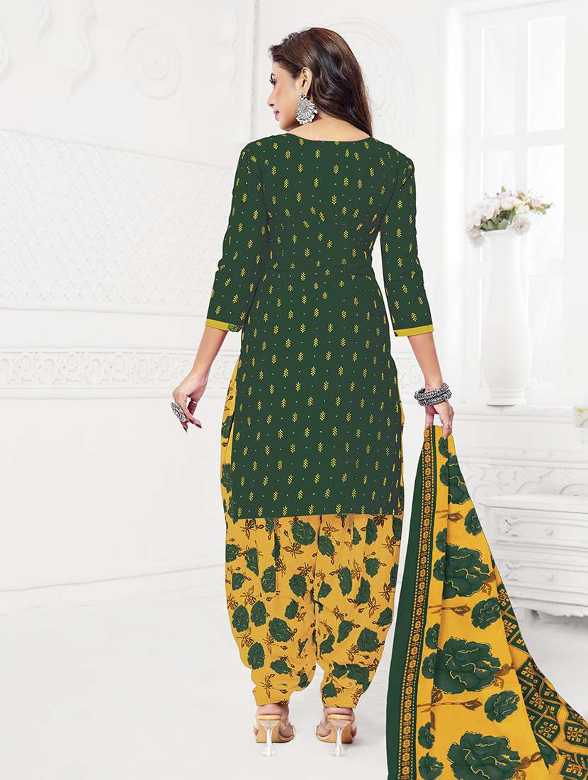 women printed three quarter sleeve kurta patiala with dupatta set - 22500163 -  Standard Image - 3
