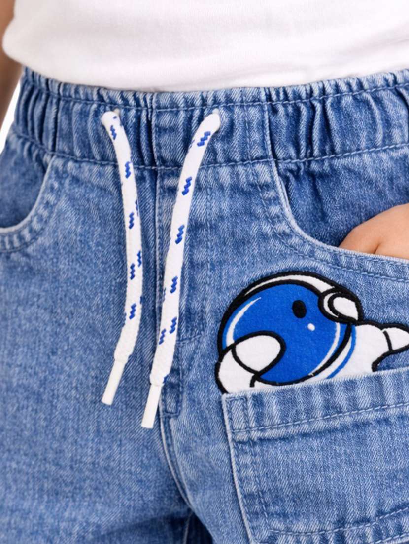 boys printed elastic waist casual shorts - 22500177 -  Standard Image - 3